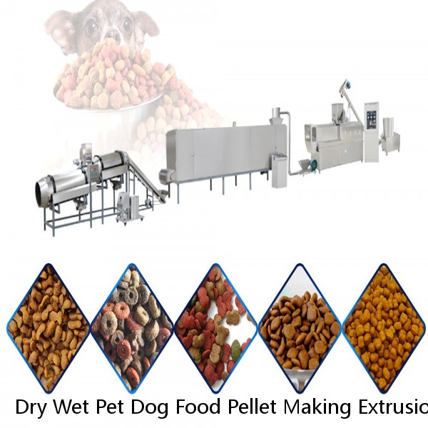 Dry Wet Pet Dog Food Pellet Making Extrusion Machine,Poultry Fish Animal Feed Pellet Making Machine